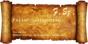 Feiler Szilveszter névjegykártya